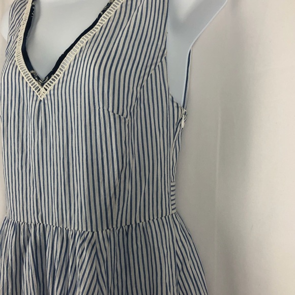 SLNY Cotton wide strap full skirt Sundress S - Picture 11 of 13